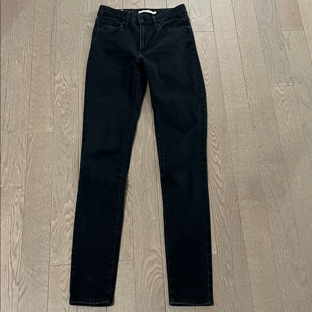 Women's Levi Strauss 721 Black Skinny Jeans
